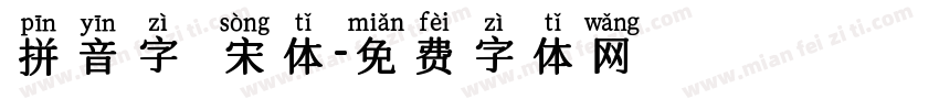 拼音字 宋体字体转换